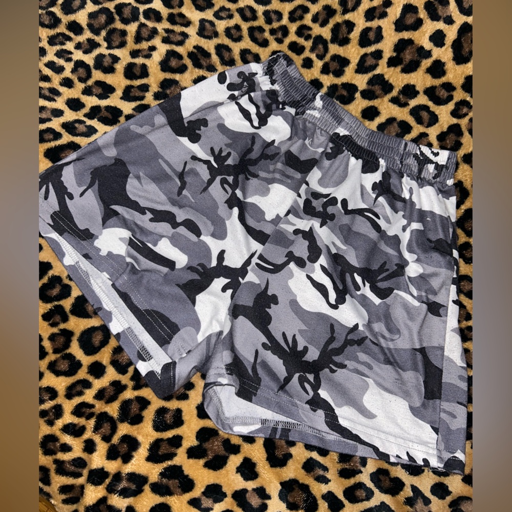 Gray Camouflage Shorts